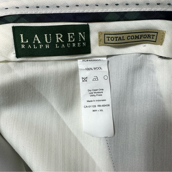 Ralph Lauren Men’s 36X30 Pleated Wool Trousers Dress Pants New with Tags - Picture 7 of 9